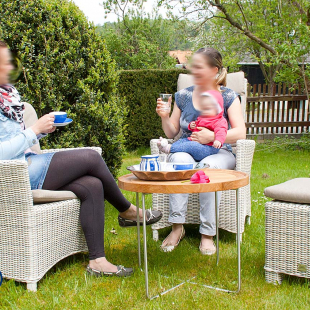 Gartenmöbel aus Polyrattan -  kleine Sitzgruppe für Balkon