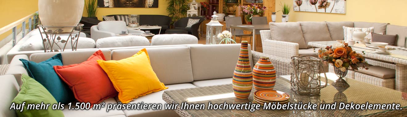 Ausstellung - Gartenmöbel aus Holz, Polyrattan, Rattan, Eisen, Edelstahl Gartenmöbel - Ausstellung in Sachsen