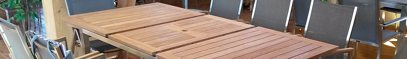 exklusive ausziehbare Gartentische Teak-Holz Ausziehbare Gartentische Teak-Holz, Edelstahl
