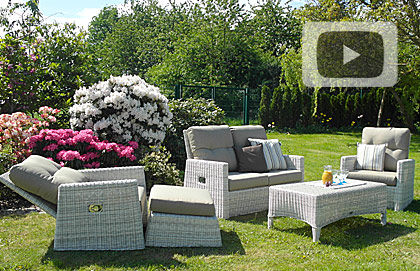 Gartenmöbel - Gartenlounge Set aus Polyrattan